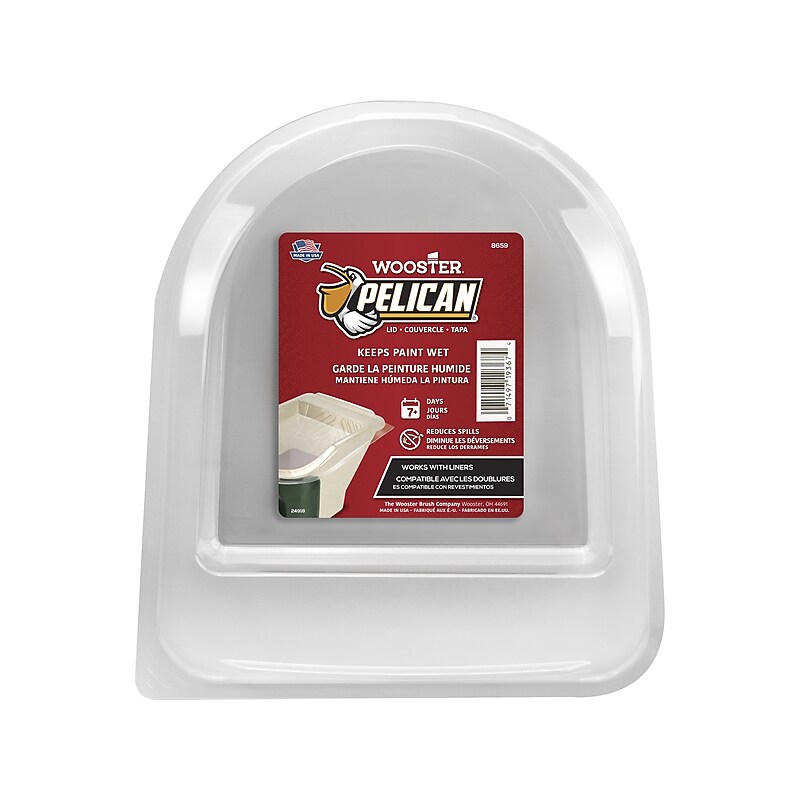 Wooster Brush Pelican Pail Lid, Clear, Dozen (0086590000) image 1