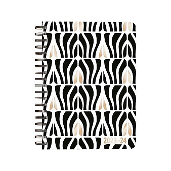 2023-2024 Plato Ebony & Ivory 6" x 7.75" Academic & Calendar Weekly Planner, Paperboard Cover, Multicolor (9781975470562)