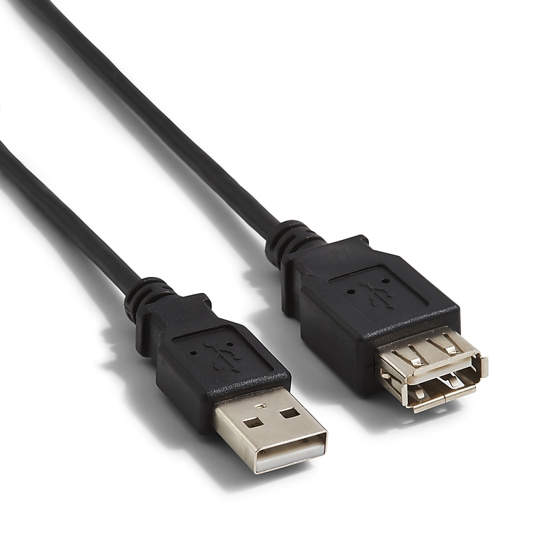 NXT Technologies™ 15' USB A to USB A Cable, Male to Female, Black (NX29741) image 1