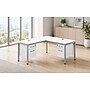 Boss Office Products Simple System 66"W L-Shaped Desk with 2-Pedestals, White (SGSD004-102-WT)~#|#~455FF586-57B9-4C66-A32E4C23012289F6_sc7