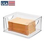 iDESIGN Small Stackable Plastic Storage Bin, Clear, 4/Pack (28102M4)~#|#~4562AA72-9326-4601-BB50654EB9AB9BD9_sc7