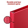 Staples 1" 3-Ring Non-View Binder, D-Ring, Red (55364/26290)~#|#~4562AF37-E371-4B47-89DBBE942B66950F_sc7