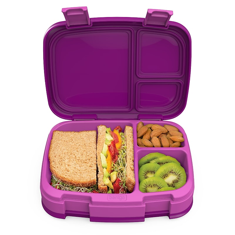 bentgo Fresh Bento Box, 3-Compartment, Purple, 39.2 oz. (BGOFR-2P) image 1