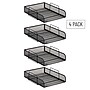 Mind Reader 4-Tier Stackable Paper Desk Tray, Metal Mesh, Black, 4/Pack (BSTACK4-BLK)~#|#~456B44FC-57B7-478D-B3A4E0332E2268A9_sc7