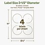 Avery Hemp Round Laser/Inkjet Multipurpose Labels, 3-1/2" Dia, Off-White (32/Pack)~#|#~45753D8C-0759-4CA6-81568A56A1D154B9_sc7