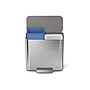 simplehuman Office Mini Steel Trash & Recycling Step Can, 4 Gallon (CW2120)~#|#~45755696-E35D-4EB9-913D3D880388DC45_sc7