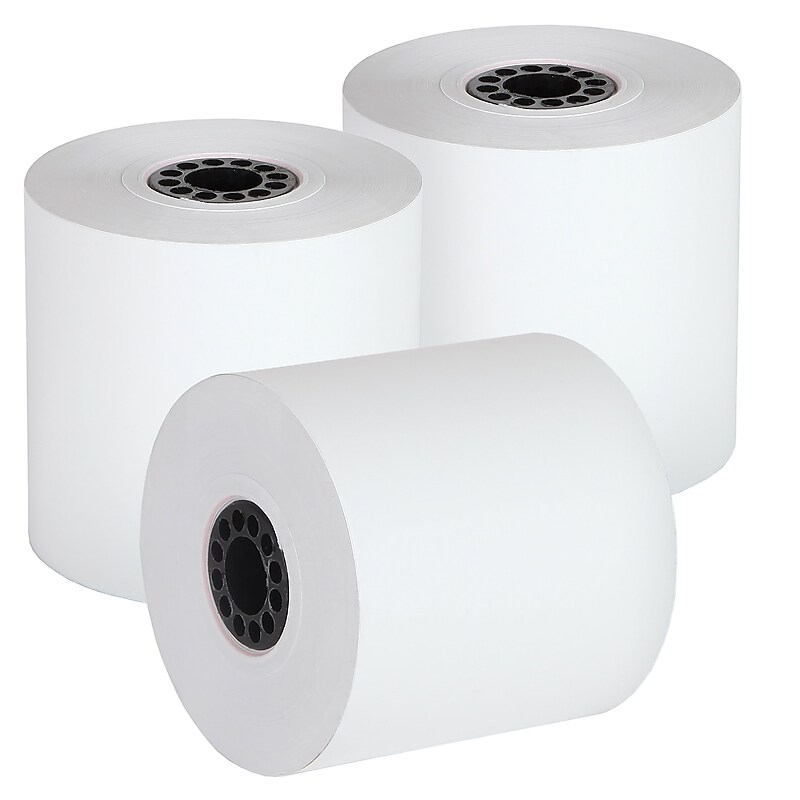 Thermal Cash Register Paper Rolls, 2 5/16" x 200', Phenol-Free, 24 Rolls/Carton (336426) image 1