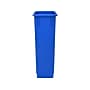 Alpine Industries Polypropylene Recycling Bin with Lid and Dolly, 23 Gallon, Blue (ALP477-BLU4-PKD)~#|#~457727CE-F49C-435B-9688C24BF3234D2D_sc7