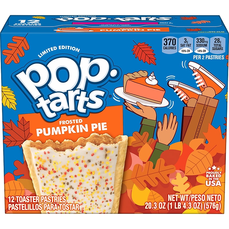 Pop-Tarts Frosted Pumpkin Pie Toaster Pastries, 20.3 oz., 12/Box (3800028115) image 1