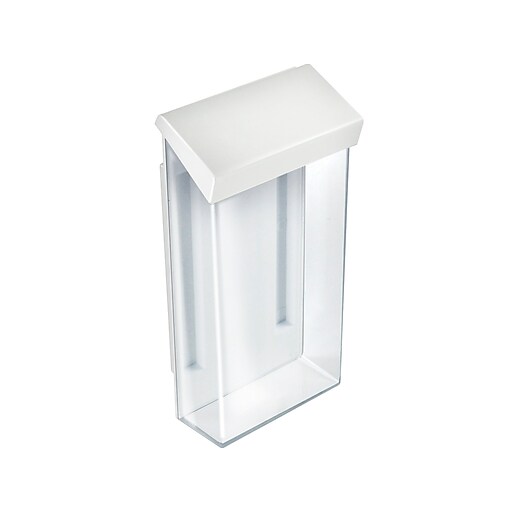 Azar Brochure Holder, 4" x 9", Vertical, Wall Mounted, Clear/White