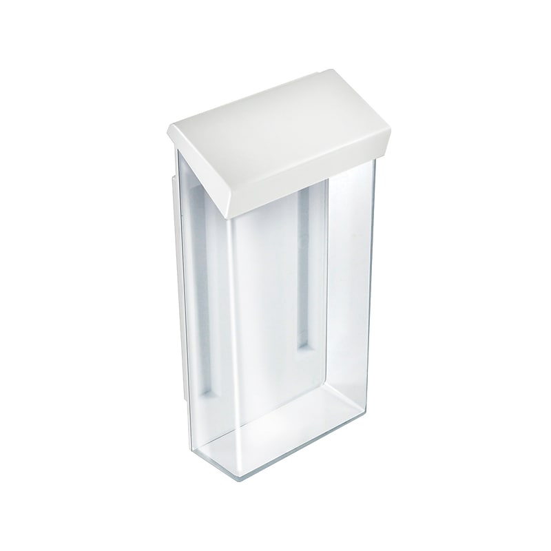 Azar Brochure Holder, 5.25" x 10", Vertical, Wall Mounted, White, Acrylic (252961) image 1