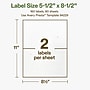 Avery Hemp Rectangle Laser/Inkjet Multipurpose Labels, 5-1/2" x 8-1/2", Off-White (160/Box)~#|#~457C8379-D796-4EE7-ACA929AC6B202D3B_sc7