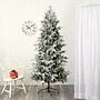 Nearly Natural 7.5-ft Flocked Manchester Spruce Artificial Christmas Tree with 450 Lights and 949 Bendable Branches (T1855)~#|#~457E07A5-A0F3-4A25-B39D4F444BF7779F_sc7