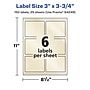 Avery Pearlized Ivory Rectangle Multipurpose Labels, 3" x 3.75", Ivory, 150/Pack (94248)~#|#~45859815-02B9-4DB1-B23E00EEC5022A69_sc7