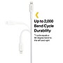 NXT Technologies™ 4 Ft. Braided Lightning to USB Cable, White (NX60467)~#|#~458B42F3-4AFE-4BFF-BDA943FB1EAA1511_sc7
