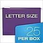 Pendaflex Reinforced Hanging File Folders, 1/5 Tab, Letter Size, Assorted Jeweltone Colors, 25/Box (PFX 4152 1/5 ASST2)~#|#~458D4736-AA3B-43C9-AFD3B107D270AC1A_sc7