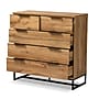 Baxton Studio Franklin 39"H Chest, 5-Drawers, Oak/Black (180-13827-HiT)~#|#~458EFBCB-1F69-448A-A92A214DE410092C_sc7