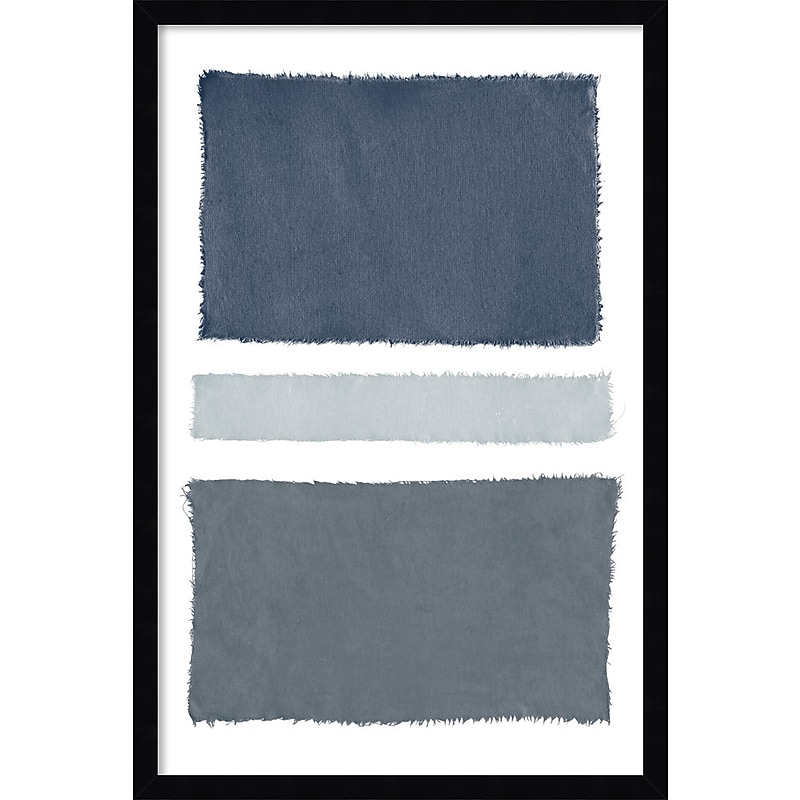 Amanti Art Painted Weaving V Gray by Piper Rhue Wood Framed Wall Art Print, 18" x 26" (A42675461062) image 1