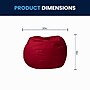 Flash Furniture Cotton Twill Bean Bag Chair, Red (DGBEANSMSLDRD)~#|#~45A43741-A940-4E5C-AACC9B393A6F15F2_sc7