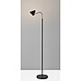 Simplee Adesso 57"H Slender LED Floor Lamp, Black & Brushed Steel (SL3974-01)~#|#~45A519B6-2022-42C6-8CF5555615FD374D_sc7