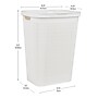 Mind Reader 15.85-Gallon Hamper with Lid, Plastic, White (60FABHAMP-WHT)~#|#~45A59AFE-AA85-4734-84F8CC4F752D7216_sc7