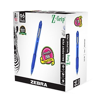 Zebra Z-Grip Retractable Ballpoint Pen, Medium Point, 1.0mm, Black