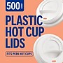 Perk™ Plastic Hot Cup Lid, 10/12/16 Oz., White, 500/Carton (PK54369CT)~#|#~45A9BD2B-B857-4C2A-BFE2F3B5FA2FAD38_sc7
