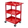 Luxor ENDURA 3-Shelf Utility Cart, Red (RDSTC111RD)~#|#~45AA381B-ED82-48B7-8F3CC9BE8DB5FA6A_sc7