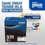 Brother TN-331 Cyan/Magenta/Yellow Standard Yield Toner Cartridge, 3/Pack   (TN3313PK)~#|#~45ACDDFD-8C57-434E-A39DDFE1C914FC48_sc7