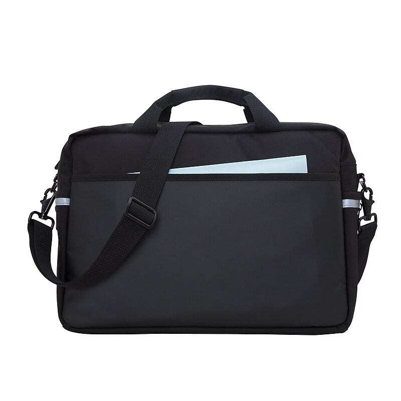 Manhattan Portage Webb Convertible Nylon Briefcase, Laptop Compatible, TSA Checkpoint Friendly, Black (1448-BL BLK) image 1