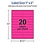 Avery Rectangle Laser/Inkjet Multipurpose Labels, 1" x 4", Neon Magenta (1600/Box)~#|#~45AFEDF6-40C1-47F1-A671CF14F4AEEBD1_sc7