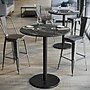 Flash Furniture TopGuard 36" Round Wood Dining Table with Round Base, Black Faux Marble/Black Base (STRD36BMATR24B)~#|#~45B0EFF6-7518-46C8-BEA5EA5ACEDC0FFB_sc7