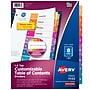 Avery Ready Index Table of Contents Paper Dividers, 1-8 Tabs, Multicolored (11133)~#|#~45B1F4D8-E6B0-46FD-B2E04930EBE38B8E_sc7
