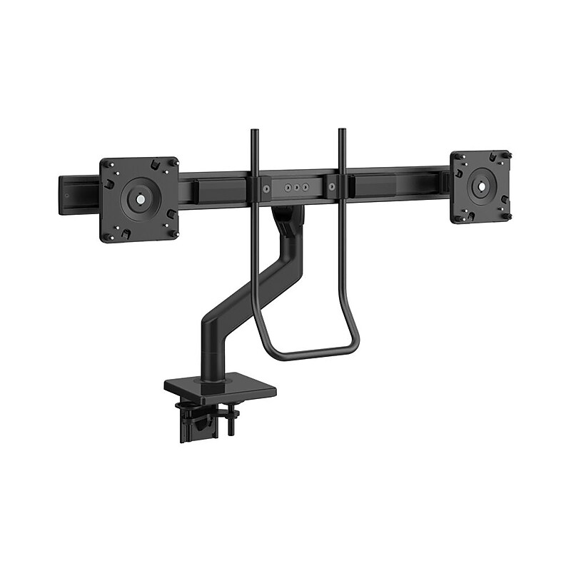 Humanscale M8.1 Adjustable Dual Monitor Arm with Crossbar, Up to 28" Monitors, Black (M82HBB) image 1