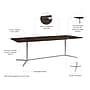 Bush Business Furniture 96W x 42D Boat Shaped Conference Table with Metal Base, Black Walnut (99TBM96BWSVK)~#|#~45B61DF4-D0B6-43D5-9FDCF3BBFBA8D07B_sc7