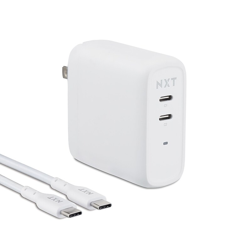 NXT Technologies™ Universal USB-C Wall Charger with USB-C Cable, White (NX60448) image 1