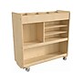 Flash Furniture Bright Beginnings Mobile 9-Section Storage Cart, 31.75"H x 33"W x 15.75"D, Natural Birch Plywood~#|#~45B899E5-43B8-4161-B4D0F1E853C73ADB_sc7