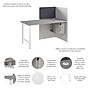 Bush Business Furniture Hustle 60"W Cubicle Workstation, White/Platinum Gray (HUCB260WHPG)~#|#~45B8DF6D-D789-48E0-BC697C0B7DBBEEBF_sc7