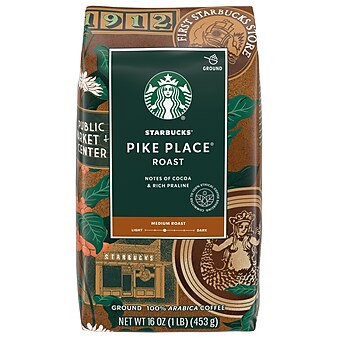 Starbucks Pike Place Ground Coffee, Medium Roast, 16 oz. (11018186)