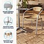 Flash Furniture Lila Indoor-Outdoor Table Set with 4 Chairs, 23.5" x 23.5", Aluminum/Beige (TLH24RD020BGCH4)~#|#~45BB5153-0252-49BD-B9F23E26B9C20DB8_sc7