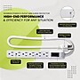 Power by GoGreen 6 Outlet Mini Surge Protector, 2' Cord, White (GG-16103MIN)~#|#~45BCD461-679F-4711-A1A4622321E8A290_sc7