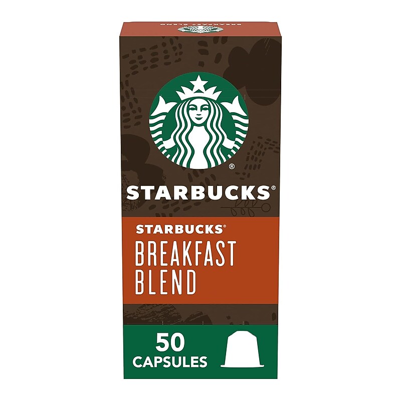 Starbucks Breakfast Blend Coffee Nespresso Original Capsules, Medium Roast, 50/Box (123468) image 1