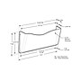 Azar Literature Holder, 14.625" x 7", Horizontal, Wall Mounted, Grey/Smoke, Plastic, 4/Pack (250035-SMK)~#|#~45C1338C-FFE1-4B2E-8C9433AAAA120C36_sc7