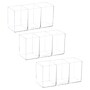 Mind Reader 3-Compartment Plastic Pen and Accessories Holder, Clear, 3/Pack (PENCOMP3-CLR)~#|#~45C23CA8-72AA-4040-A2EA9D8AB65114F2_sc7