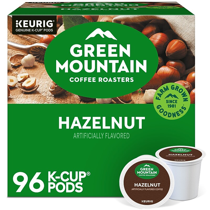 Green Mountain Hazelnut Coffee Keurig® K-Cup® Pods, Light Roast, 96/Carton (6792) image 1