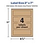 Avery Laser/Inkjet Multipurpose Labels, 7" x ", Kraft Brown, 400/Box (94243)~#|#~45C4F553-D7EA-408C-9324C653478CBF8C_sc7