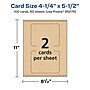 Avery Integrated Cards, 4.25" x 5.5", Matte Kraft Brown, 100/Box (95276)~#|#~45C5E98A-D37A-409D-90F13ACA7BD255D2_sc7