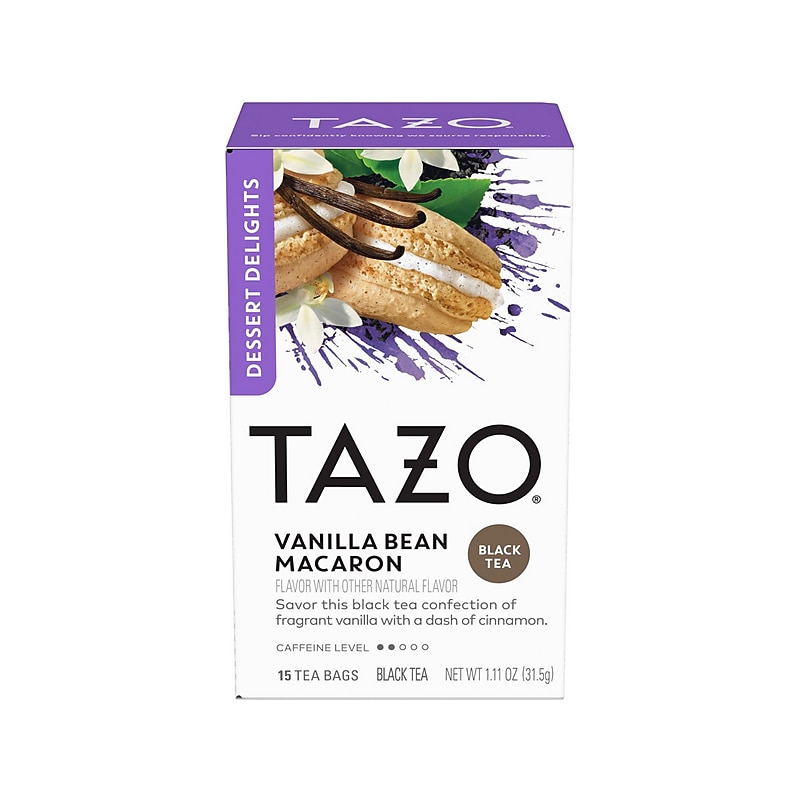 Tazo Vanilla Bean Macaron Black Tea Bags, 15 Bags/Box (67821469) image 1