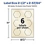 Avery Pearlized Ivory Decorative Edge Multipurpose Labels, 2-1/2" x 2-57/64", Ivory, 60/Pack (94121)~#|#~45CF3F15-3497-4D61-AD7C42D1FC5D8EDA_sc7
