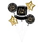 Party City Cheers For A New Year 5-Piece Foil Balloon Bouquet (AM60050734-P)~#|#~45D24333-895F-408B-B49805BDD666AC60_sc7